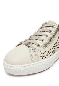 Rieker Sneakersy L5904-60 Beżowy. Kolor: beżowy. Materiał: skóra #4