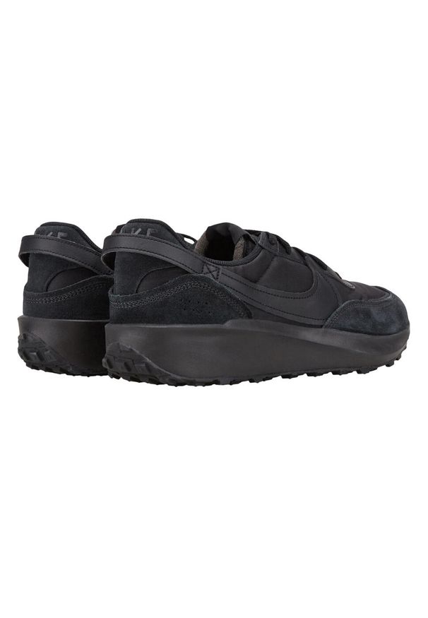 Nike - Męskie Skórzane Buty Treningowe Waffle. Kolor: czarny. Materiał: skóra. Sezon: zima