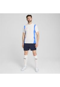 Puma - Męska koszulka piłkarska KING Pro PUMA White Bluemazing Blue. Kolor: niebieski, wielokolorowy, biały. Sport: piłka nożna