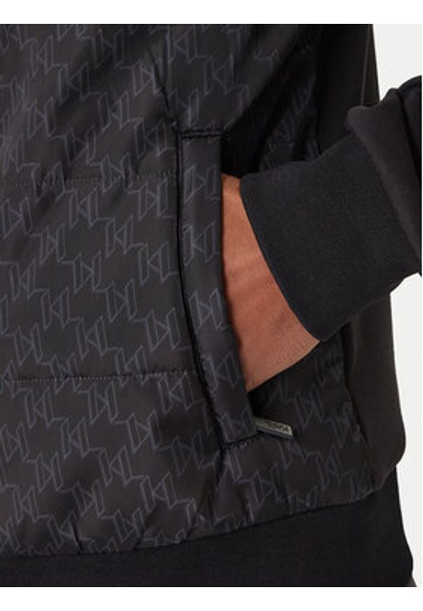 Karl Lagerfeld - KARL LAGERFELD Kurtka bomber 505061 561527 Czarny Regular Fit. Typ kołnierza: dekolt w karo. Kolor: czarny. Materiał: syntetyk