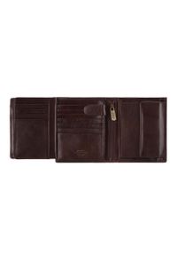 Wittchen - Męski portfel skórzany z podwójną kieszenią duży brązowy. Kolor: brązowy. Materiał: skóra #2