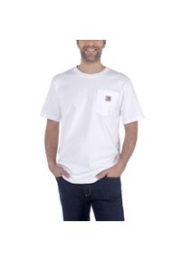 Koszulka sportowa męska T-shirt Carhartt Heavyweight Pocket K87. Kolor: biały. Sport: turystyka piesza #1