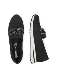 Remonte Półbuty D1G11-02 Czarny. Kolor: czarny. Materiał: skóra, zamsz #5