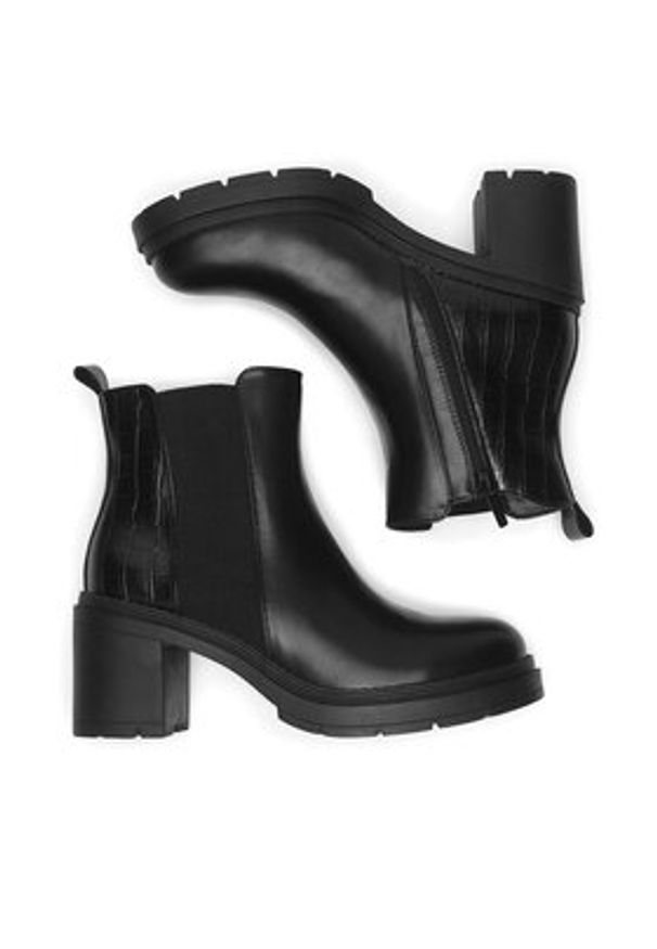 Jenny Fairy Botki WS6181-06 Czarny. Kolor: czarny. Materiał: skóra