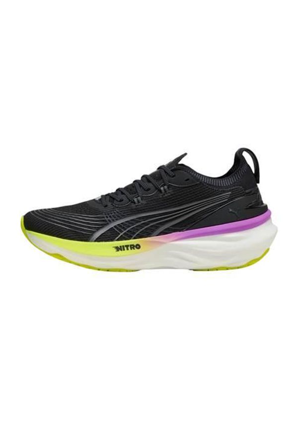 Buty do biegania męskie Puma Foreverrun Nitro 2. Zapięcie: sznurówki. Kolor: czarny. Materiał: materiał, syntetyk, tkanina. Szerokość cholewki: normalna