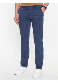 BOSS - Boss Chinosy Schino D 50470813 Niebieski Slim Fit. Kolor: niebieski. Materiał: bawełna