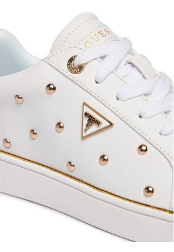 Guess Sneakersy FLPBON ELE12 Biały. Kolor: biały. Materiał: skóra