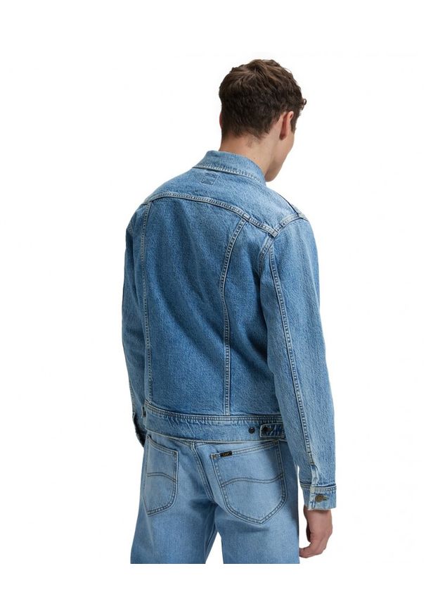 Lee - MĘSKA KURTKA JEANSOWA LEE RIDER JACKET CUT OFF 112376451. Materiał: jeans