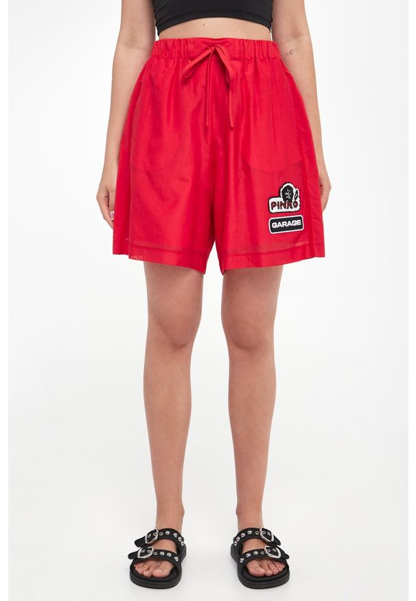 Pinko - Bermudy damskie z jedwabiem Lewis PINKO. Materiał: jedwab