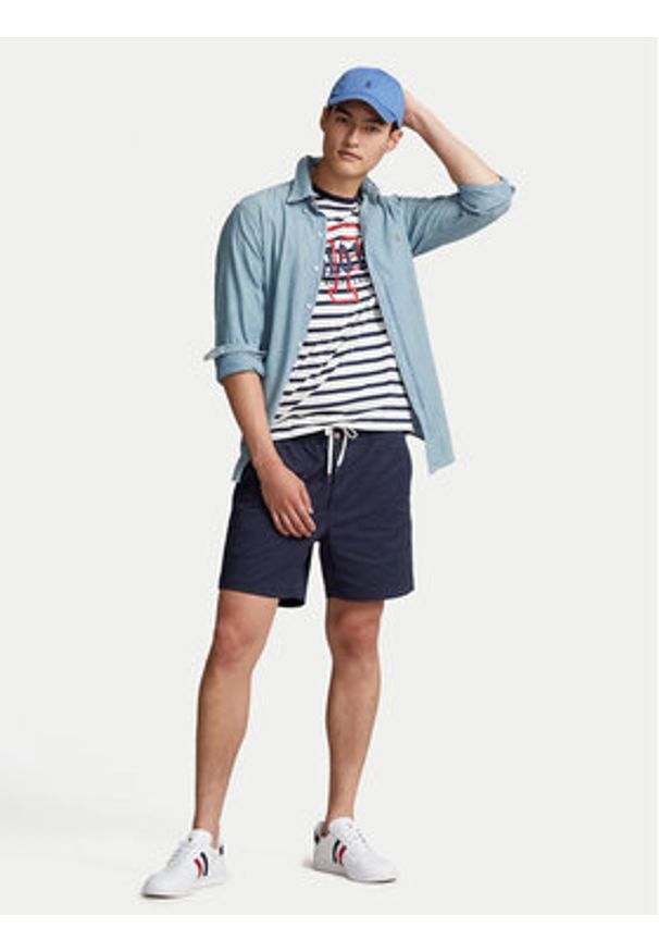 Polo Ralph Lauren Szorty materiałowe Prepster 710644995 Granatowy Classic Fit. Kolor: niebieski. Materiał: bawełna