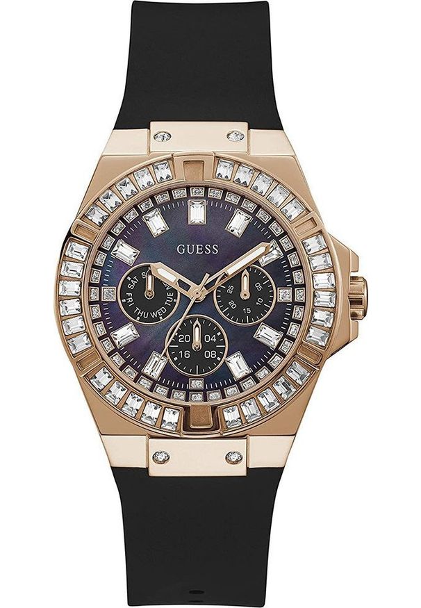 Zegarek Guess Zegarek damski Guess GW0118L2 CYRKONIE czarny. Kolor: czarny