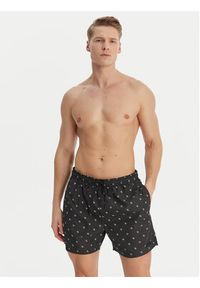 Calvin Klein Swimwear Szorty kąpielowe LV00N61027 Czarny Regular Fit. Kolor: czarny. Materiał: bawełna #4