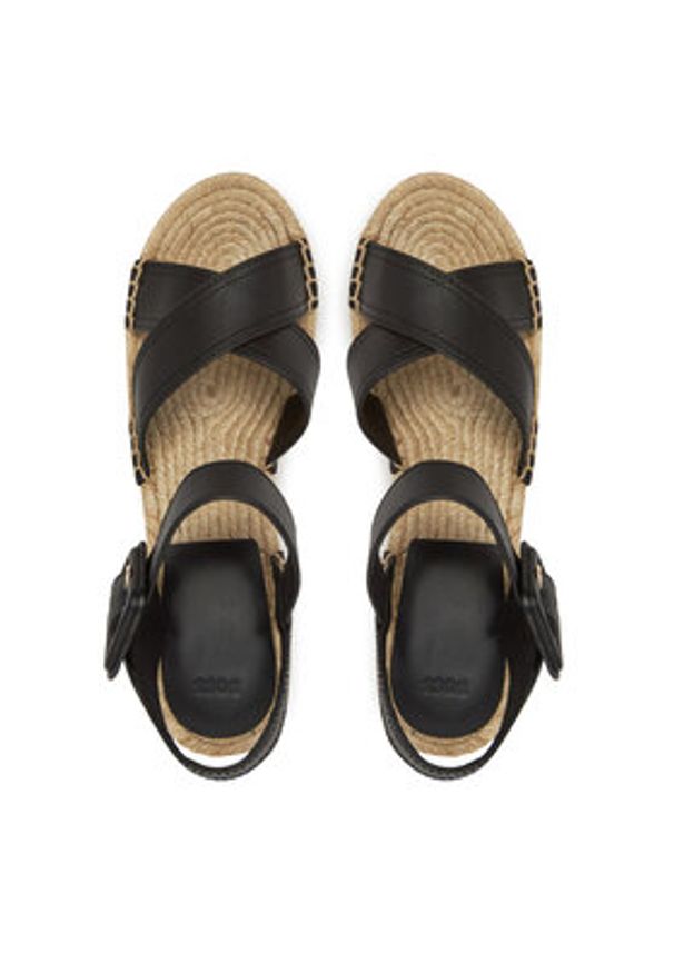 BOSS Espadryle Madeira 50546334 Czarny. Kolor: czarny. Materiał: skóra