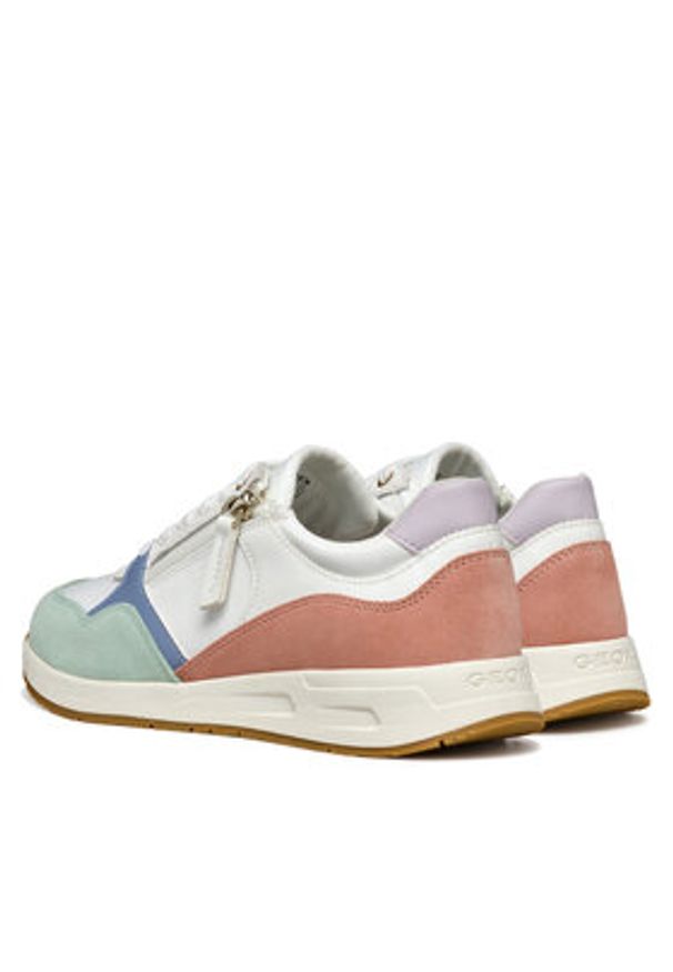 Geox Sneakersy D Bulmya D36NQB 01122 C1548 Biały. Kolor: biały. Materiał: zamsz, skóra
