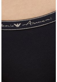 Emporio Armani Underwear Figi kolor czarny. Kolor: czarny. Materiał: materiał, dzianina. Wzór: gładki