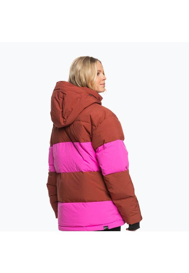 Roxy - Kurtka snowboardowa damska ROXY X Rowley Block Puffer. Kolor: różowy. Sport: snowboard