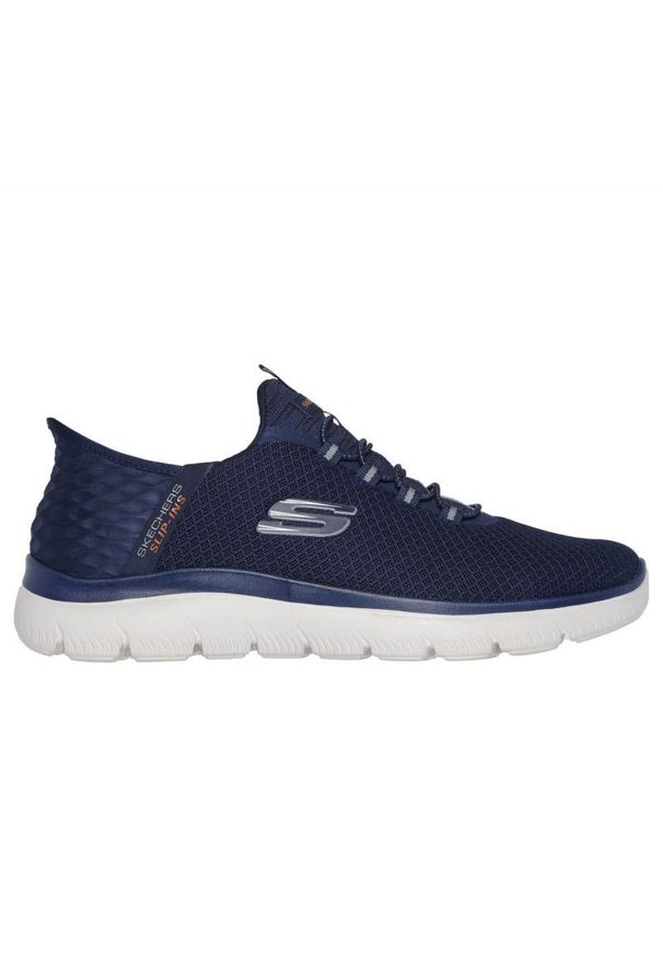 skechers - Buty Skechers High Range 232457 Nvy niebieskie. Kolor: niebieski. Materiał: materiał. Szerokość cholewki: normalna