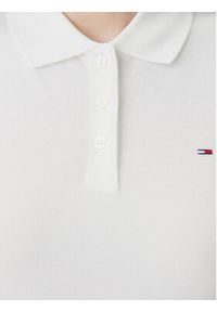 Tommy Jeans Polo Essential DW0DW20160 Biały Slim Fit. Typ kołnierza: polo. Kolor: biały. Materiał: bawełna