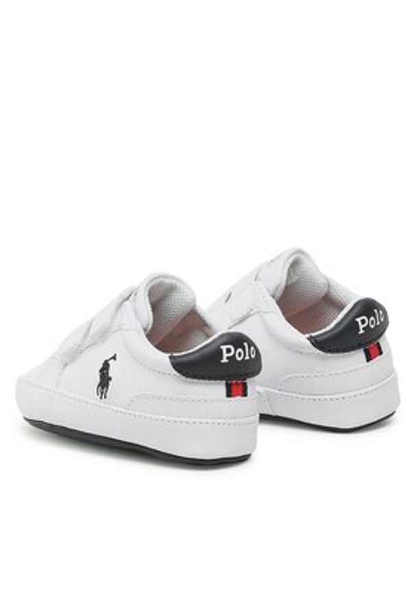 Polo Ralph Lauren Sneakersy Heritage Court Ii Ez Layette RL100731 Biały. Kolor: biały. Materiał: skóra