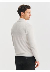 Pako Lorente - PAKO LORENTE - Jasnoszary rozpinany sweter z kieszeniami. Okazja: na co dzień. Kolor: szary. Materiał: wełna, poliamid, bawełna. Styl: casual #9
