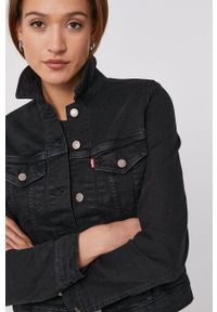 Levi's® - Levi's Kurtka jeansowa damska kolor czarny przejściowa. Okazja: na spotkanie biznesowe, na co dzień. Kolor: czarny. Materiał: jeans. Wzór: gładki. Styl: biznesowy, casual #6
