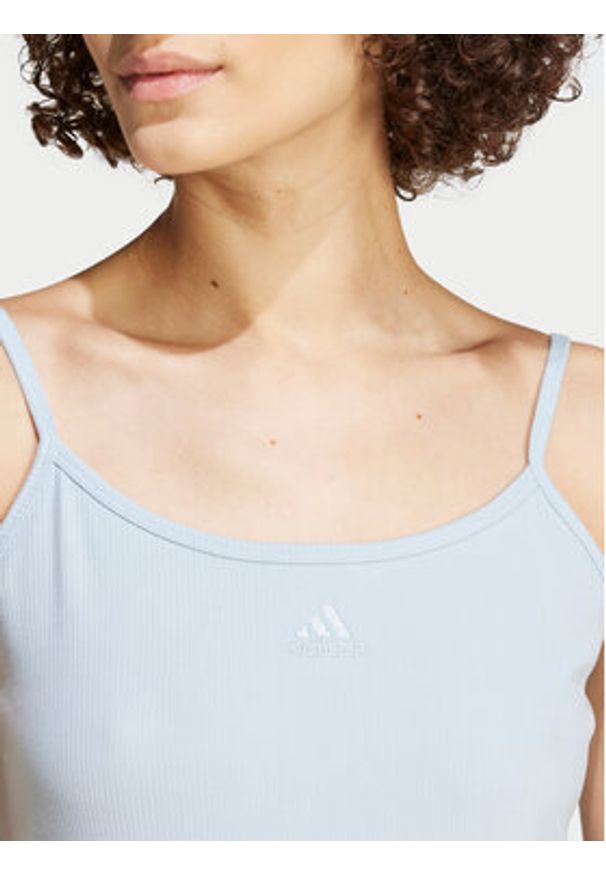 Adidas - adidas Sukienka codzienna ALL SZN IY6728 Błękitny Slim Fit. Okazja: na co dzień. Kolor: niebieski. Materiał: bawełna. Typ sukienki: proste. Styl: casual