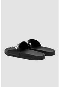 Emporio Armani - EMPORIO ARMANI Czarne klapki Mules PVC logo, Rozmiar 38. Kolor: czarny #3