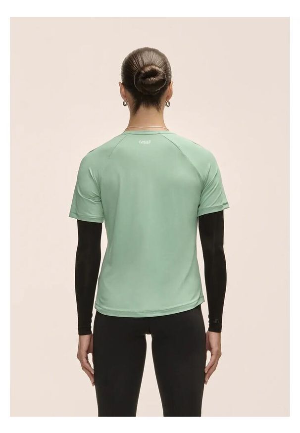 CASALL - Damska Koszulka Sportowa Casall Essential Tee Lekka do Fitnessu. Kolor: zielony. Sport: fitness