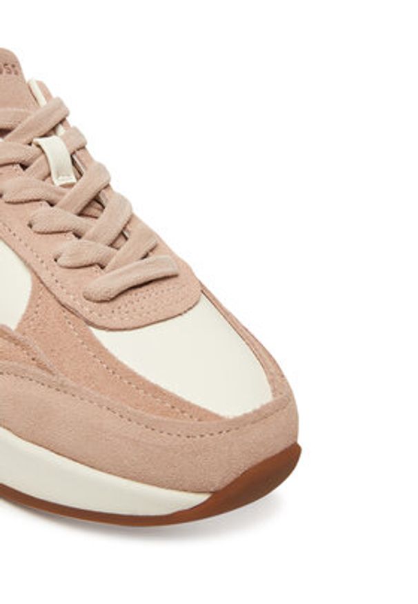 BOSS Sneakersy B Icon 50548288 Różowy. Kolor: różowy. Materiał: skóra, zamsz