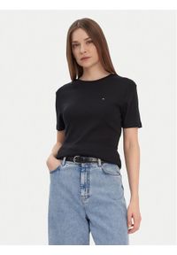 TOMMY HILFIGER - Tommy Hilfiger T-Shirt New Cody WW0WW40587 Czarny Slim Fit. Kolor: czarny. Materiał: bawełna #1