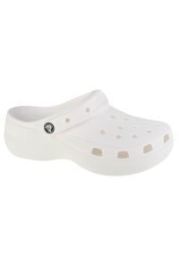 Klapki Crocs Classic Platform Clog W 206750-100 białe. Okazja: na co dzień. Kolor: biały. Materiał: materiał, guma. Obcas: na platformie. Styl: casual #1