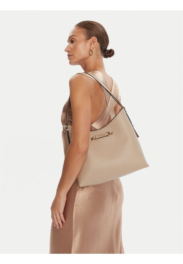 Guess Torebka Lefia HWBG96 44020 Beżowy. Kolor: beżowy. Materiał: skórzane
