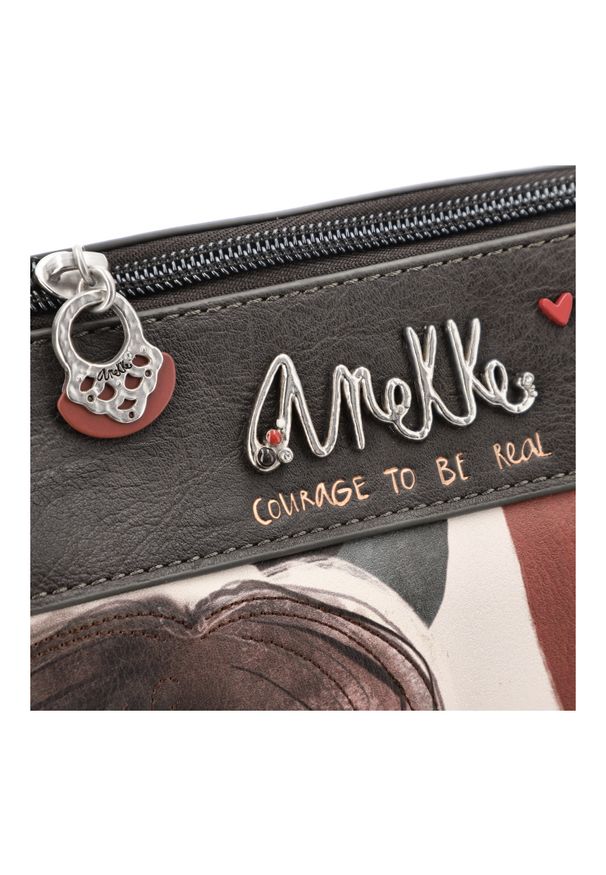 Pomarańczowa Damska Torebka Anekke Edycja Limitowana. Kolor: pomarańczowy. Wzór: napisy. Dodatki: z breloczkiem. Materiał: z tłoczeniem. Styl: elegancki, casual