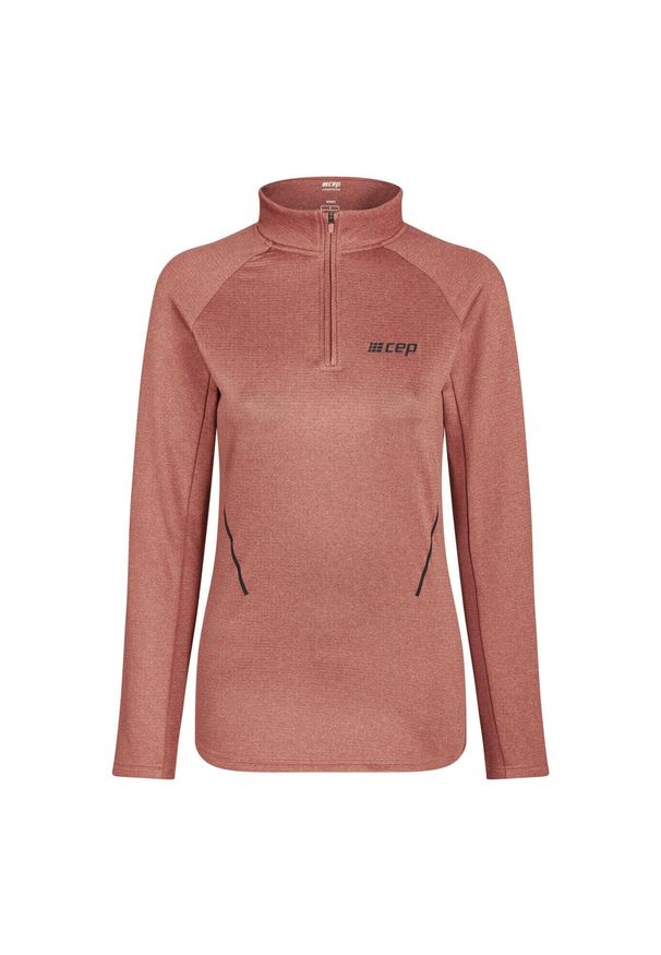 Bluzka zimowa z długim rękawem CEP damska. Kolor: pomarańczowy. Materiał: materiał. Długość rękawa: długi rękaw. Długość: długie. Sezon: zima. Sport: bieganie, fitness
