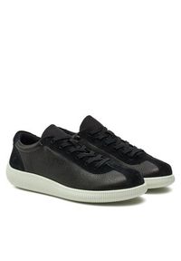 ecco - ECCO Sneakersy Soft Zero W 22025351052 Czarny. Kolor: czarny. Materiał: skóra, zamsz #6