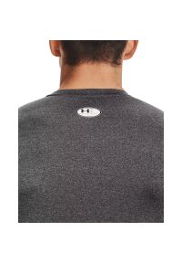 Koszulka męska treningowa szara Under Armour HeatGear Armour LongSleeve. Kolor: szary. Materiał: elastan, tkanina, poliester, materiał. Długość rękawa: długi rękaw. Długość: długie. Sport: fitness #4