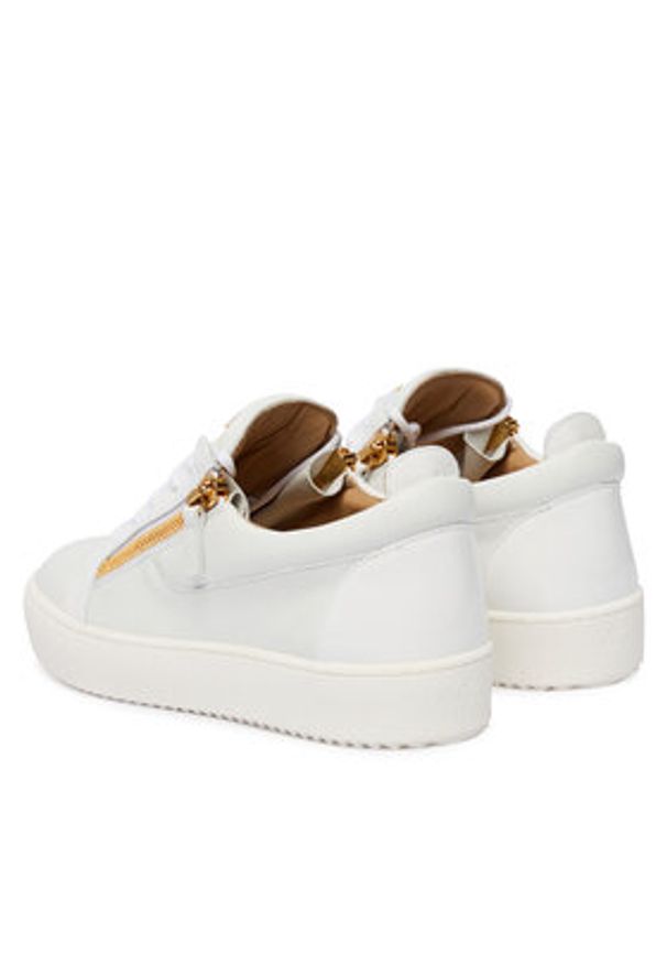 Giuseppe Zanotti Sneakersy RU50000/004 Biały. Kolor: biały. Materiał: skóra