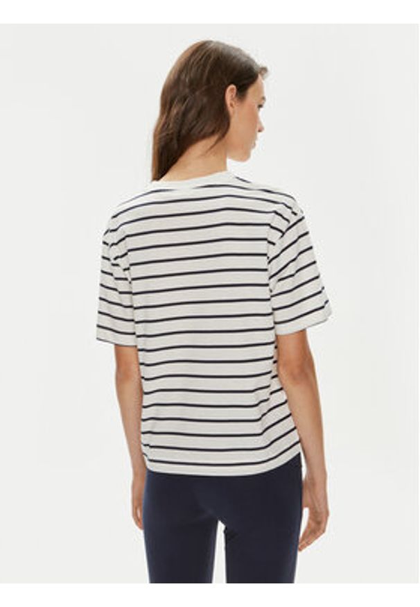 Gina Tricot T-Shirt 23352 Biały Relaxed Fit. Kolor: biały. Materiał: bawełna