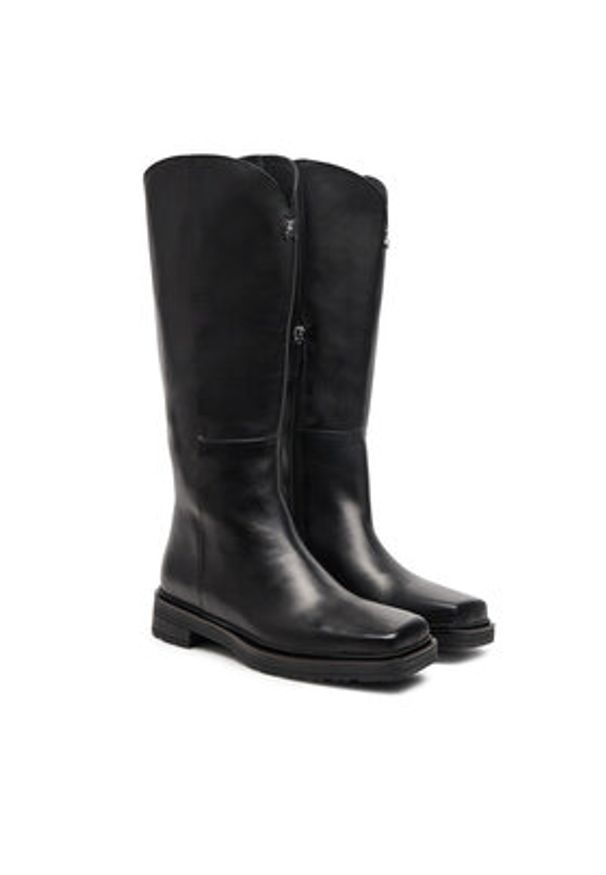 Patrizia Pepe Kozaki 8Y0096/L078-K103 Czarny. Kolor: czarny. Materiał: skóra