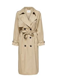 only - ONLY Trencz Chloe 15242306 Beżowy Regular Fit. Kolor: beżowy. Materiał: syntetyk #3