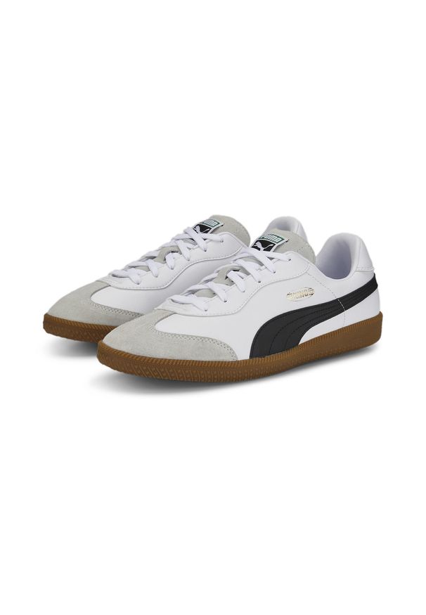 Puma - Buty piłkarskie KING 21 IT PUMA White Black Gum Beige. Kolor: biały, beżowy, czarny, wielokolorowy. Materiał: guma. Sport: piłka nożna