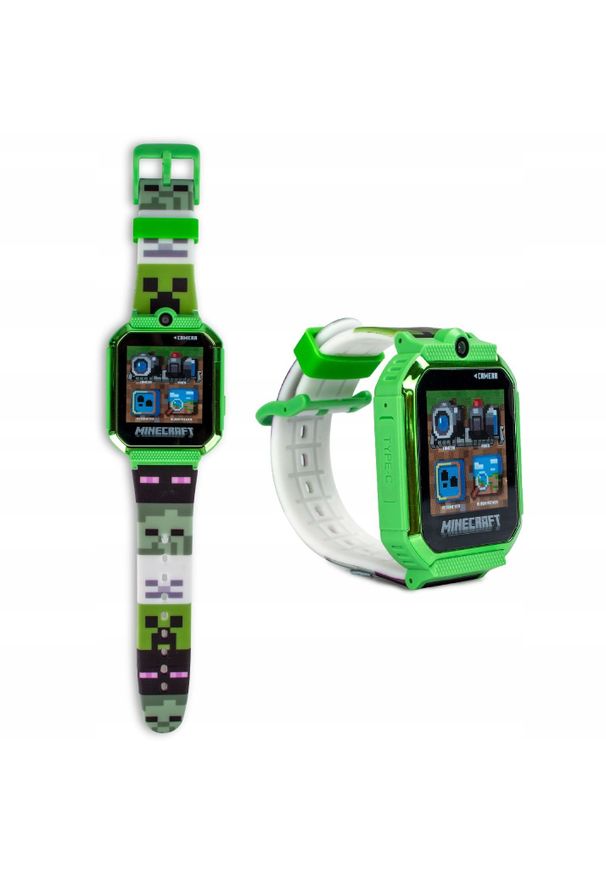KIDS Zegarek Minecraft Elektroniczny Lcd Dla Dziecka Na Rękę + Gry + Kamera / Min4099. Rodzaj zegarka: cyfrowe