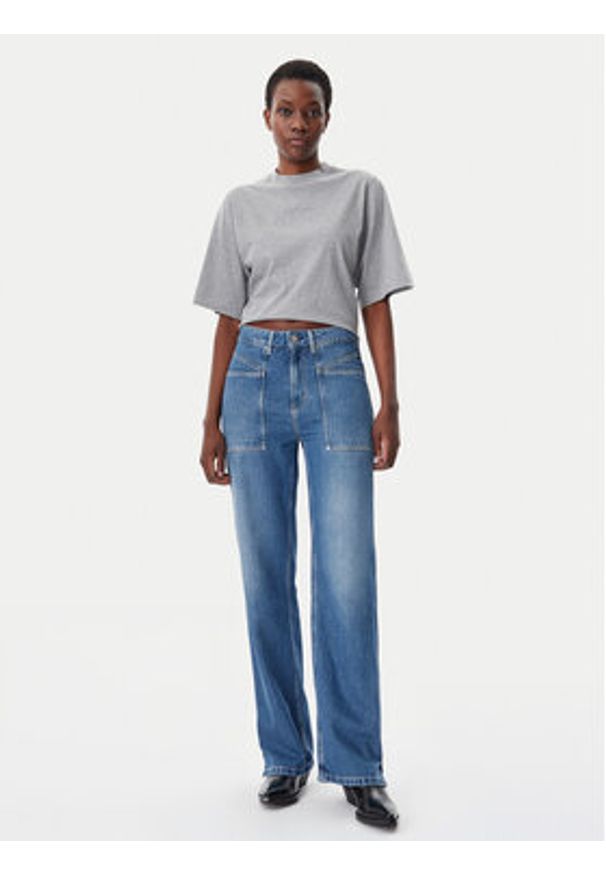 BOSS Jeansy 50529919 Niebieski Straight Fit. Kolor: niebieski