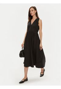TwinSet - TWINSET Sukienka letnia 241TT2280 Czarny Regular Fit. Kolor: czarny. Materiał: bawełna. Sezon: lato #8