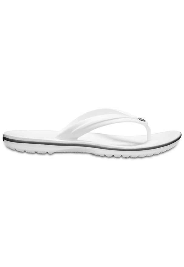 Japonki Crocs Crocband Flip. Okazja: na plażę. Kolor: biały. Materiał: materiał, syntetyk. Styl: sportowy