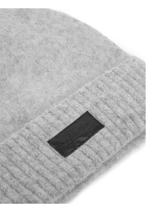 Calvin Klein Czapka K60K612594 Szary. Kolor: szary. Materiał: wełna