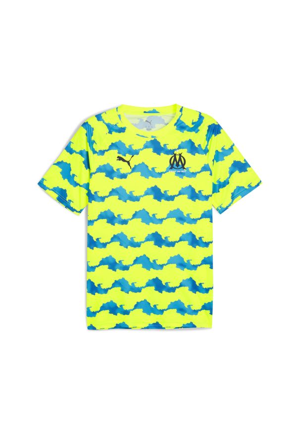 Puma - Koszulka rozgrzewkowa OM 2025/26. Kolor: żółty. Sport: piłka nożna