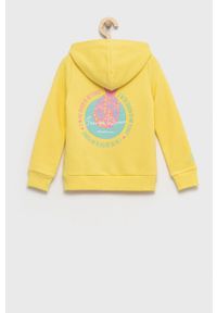 Femi Stories bluza dziecięca kolor żółty z kapturem z nadrukiem. Okazja: na co dzień. Typ kołnierza: kaptur. Kolor: żółty. Wzór: nadruk. Styl: casual #3