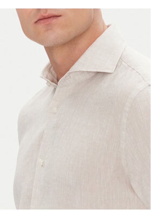 JOOP! Koszula 17 JSH-146Pai-W 30046075 Écru Slim Fit. Materiał: len