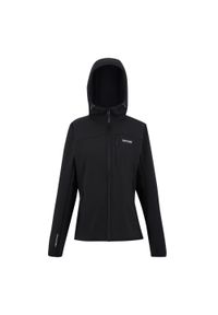 Regatta - Kurtka Damska Ossek Soft Shell. Kolor: czarny. Sport: turystyka piesza #1